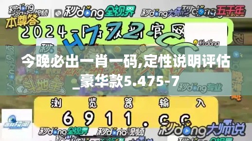 今晚必出一肖一码,定性说明评估_豪华款5.475-7