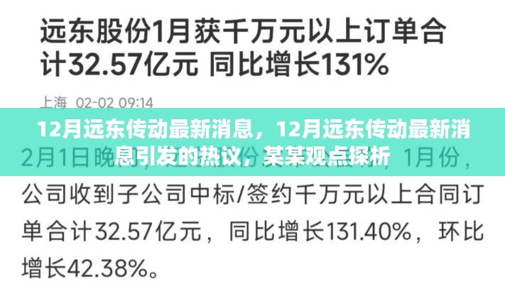 远东传动最新消息热议,观点探析
