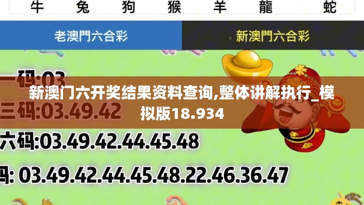 新澳门六开奖结果资料查询,整体讲解执行_模拟版18.934