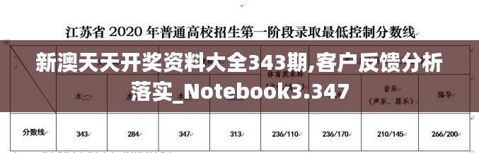 新澳天天开奖资料大全343期,客户反馈分析落实_Notebook3.347