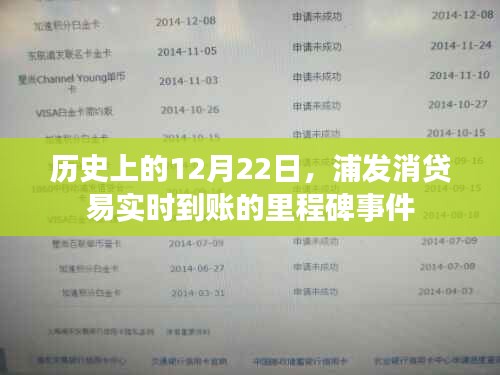 浦发消贷易实时到账里程碑事件纪念,历史上的12月22日