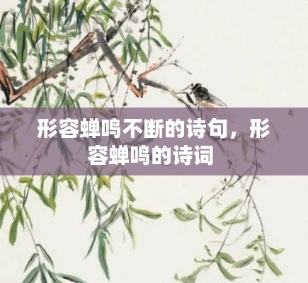 形容蝉鸣不断的诗句,形容蝉鸣的诗词