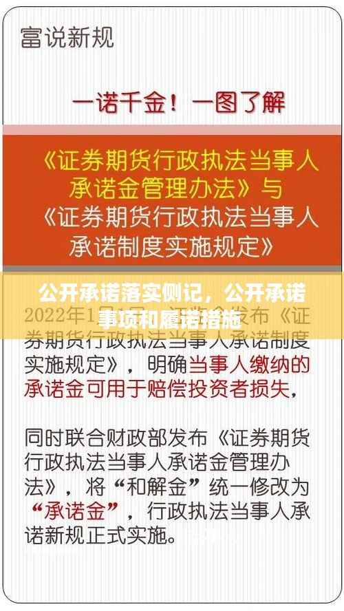 公开承诺落实侧记,公开承诺事项和履诺措施