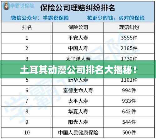 土耳其动漫公司排名大揭秘!