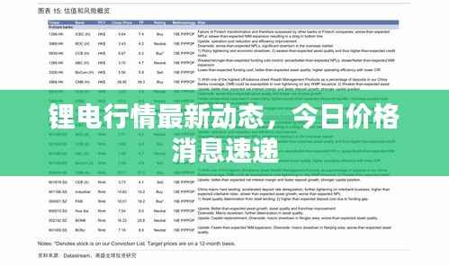 锂电行情最新动态，今日价格消息速递