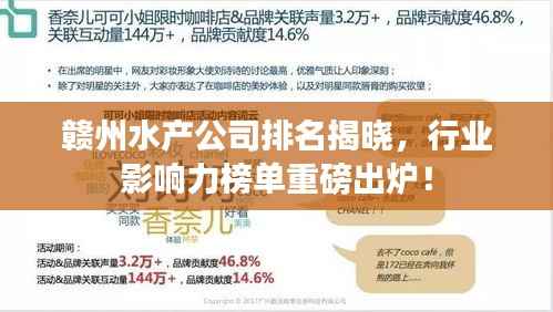 赣州水产公司排名揭晓,行业影响力榜单重磅出炉!