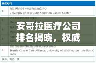 安哥拉医疗公司排名揭晓,权威榜单揭秘顶级医疗机构!